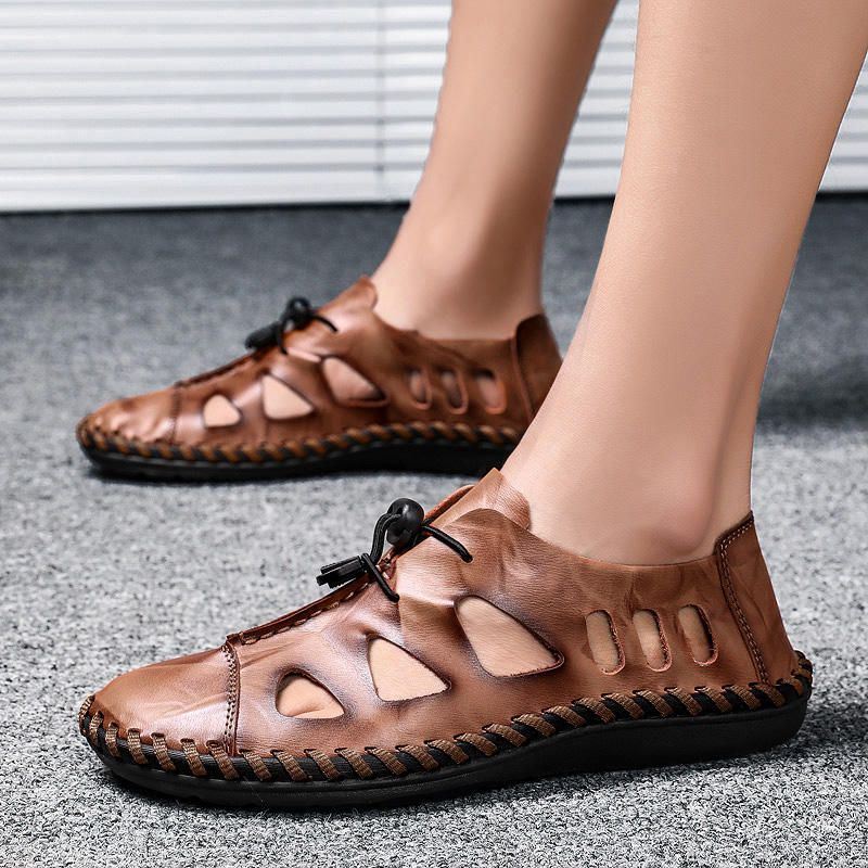 Heren Casual Ademende Hollow Out Elastische Band Sandalen