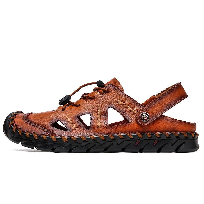 Heren Casual Handstiksels Zachte Zolen Elastische Band Sandalen