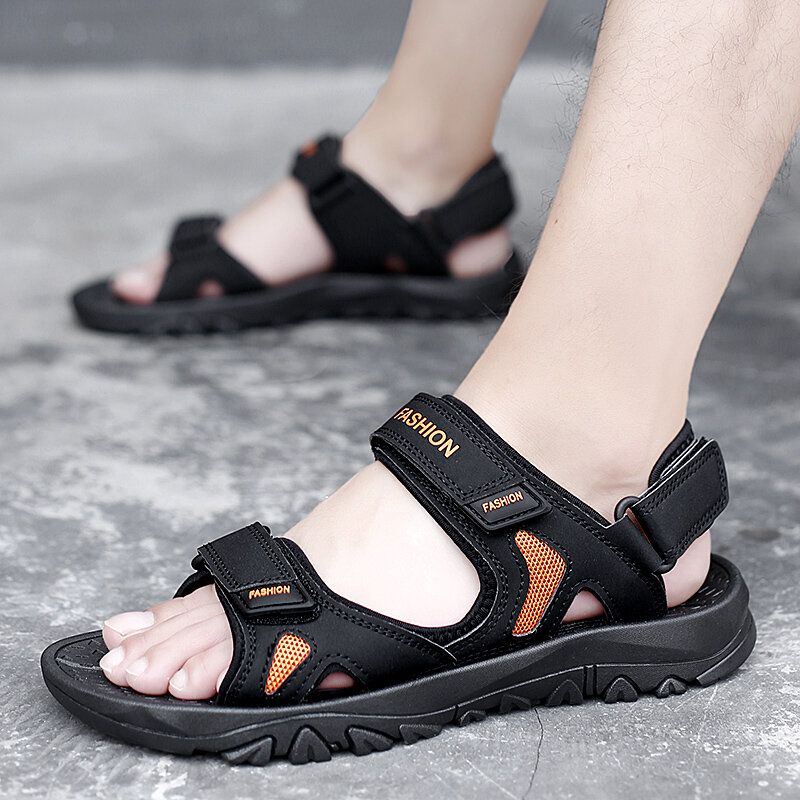 Heren Casual Outdoor Brief Patroon Haak Loop Strand Sandalen