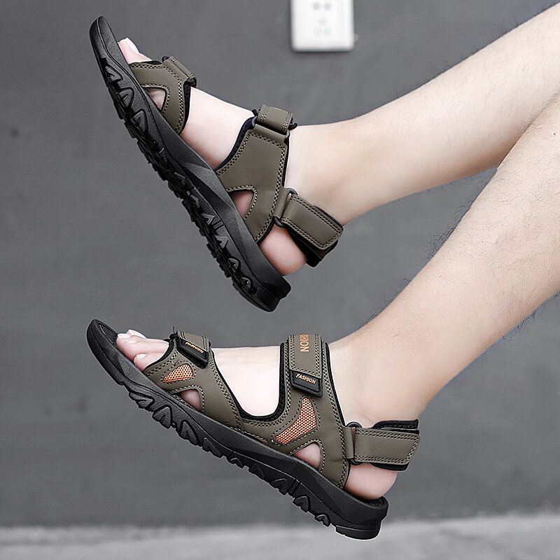 Heren Casual Outdoor Brief Patroon Haak Loop Strand Sandalen