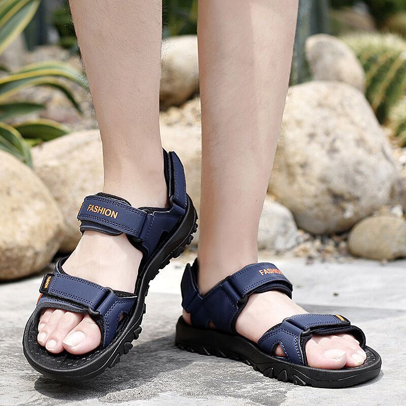 Heren Casual Outdoor Brief Patroon Haak Loop Strand Sandalen