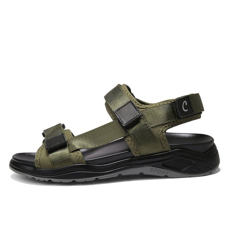 Heren Comfortabele Webbing Klittenband Zachte Strandsandalen