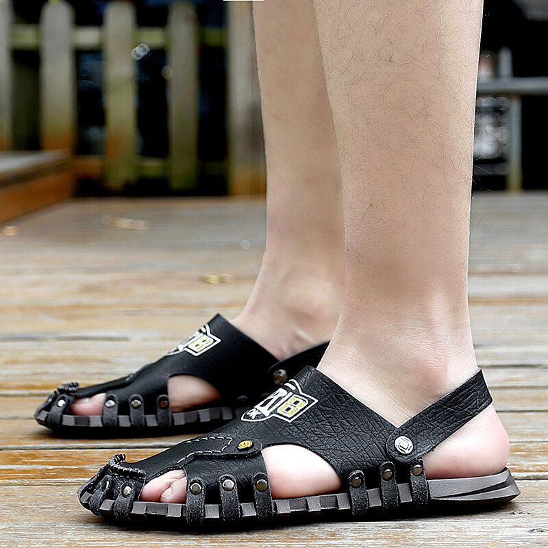 Heren Comfortabele Zachte Microvezel Slip-on Antislip Outdoor Sandalen