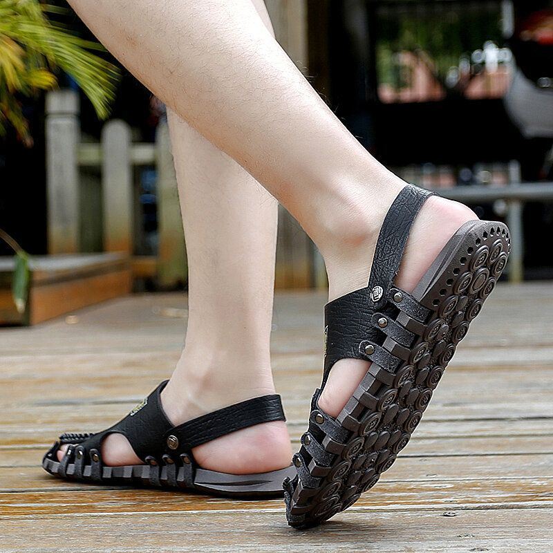 Heren Comfortabele Zachte Microvezel Slip-on Antislip Outdoor Sandalen