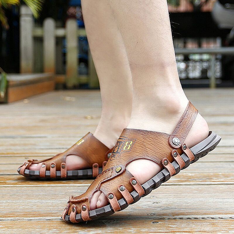 Heren Comfortabele Zachte Microvezel Slip-on Antislip Outdoor Sandalen