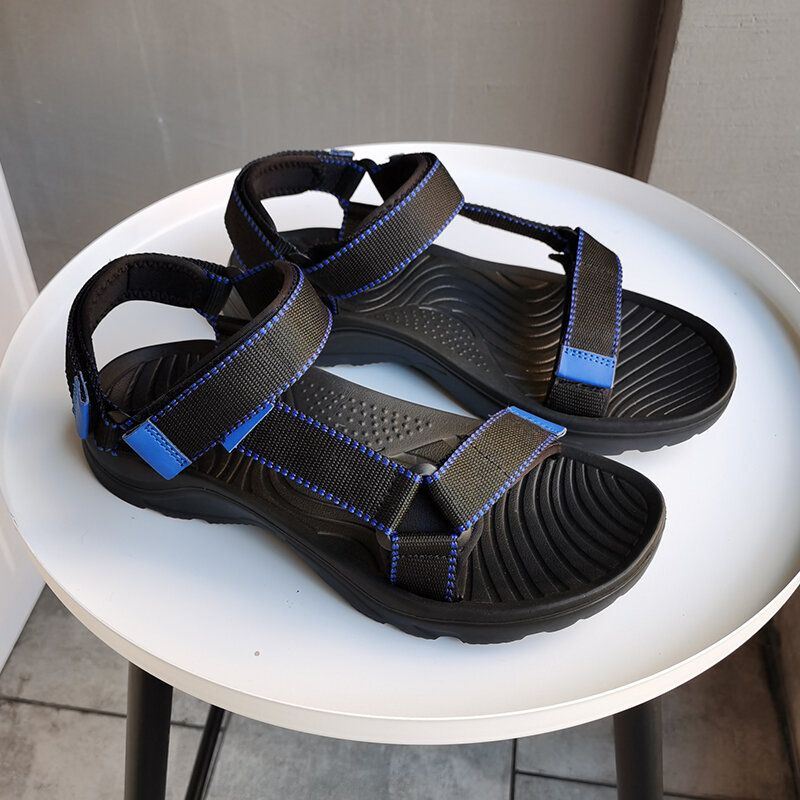 Heren Comfy Colorblock Webbing Sport Strandsandalen Met Haaklus