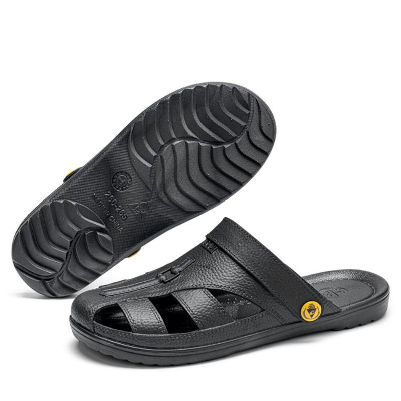 Heren Dicht Teen Ademend Pu Leer Visser Casual Sandalen