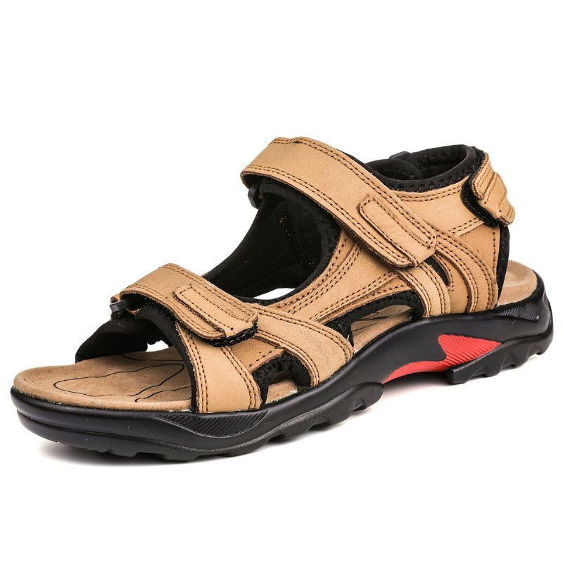 Heren Echt Leer Antislip Casual Soft Sole Outdoor Sandalen