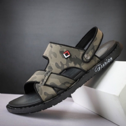 Heren Echt Leer Twee-weg Ademend Antislip Soft Casual Outdoor Sandalen