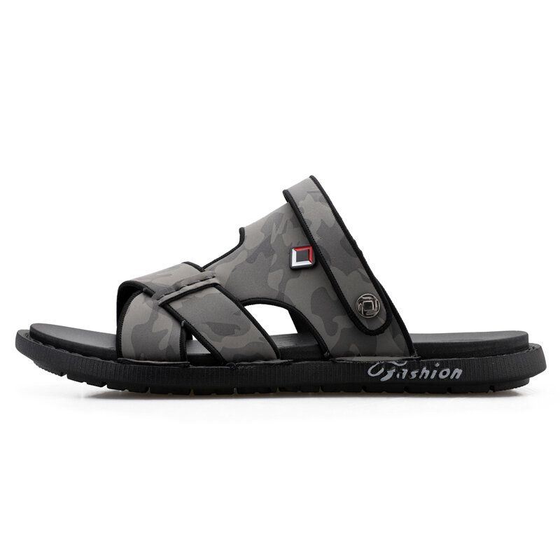 Heren Echt Leer Twee-weg Ademend Antislip Soft Casual Outdoor Sandalen