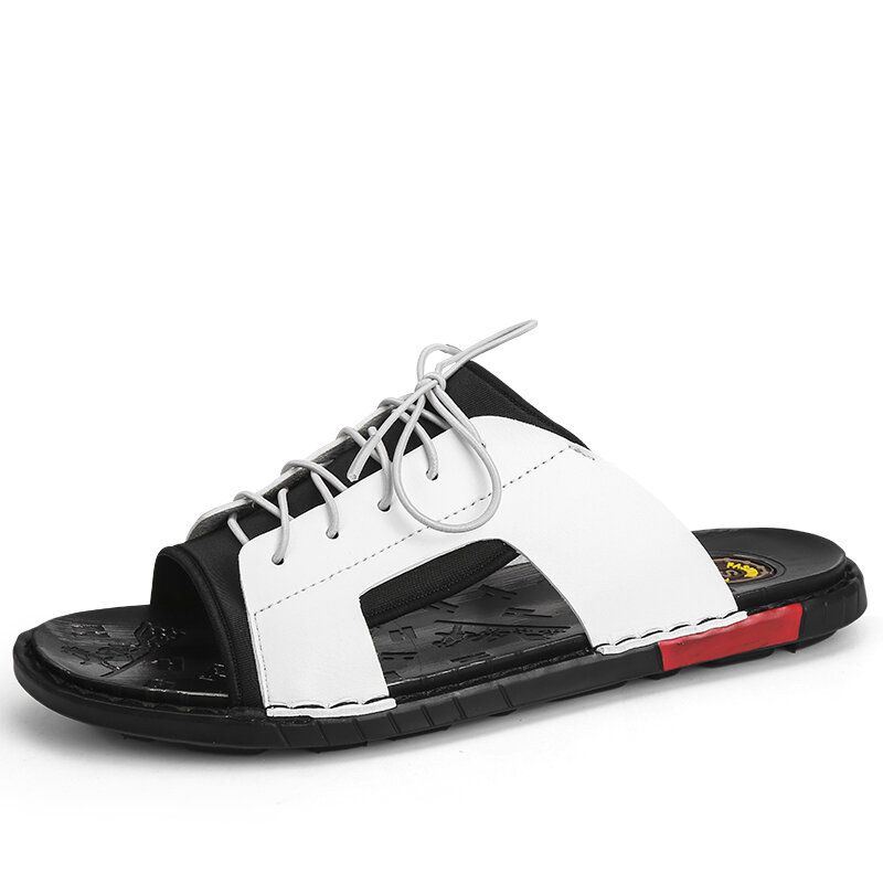 Heren Kanten Slip Op Casual Zachte Strandsandalen