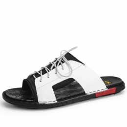 Heren Kanten Slip Op Casual Zachte Strandsandalen