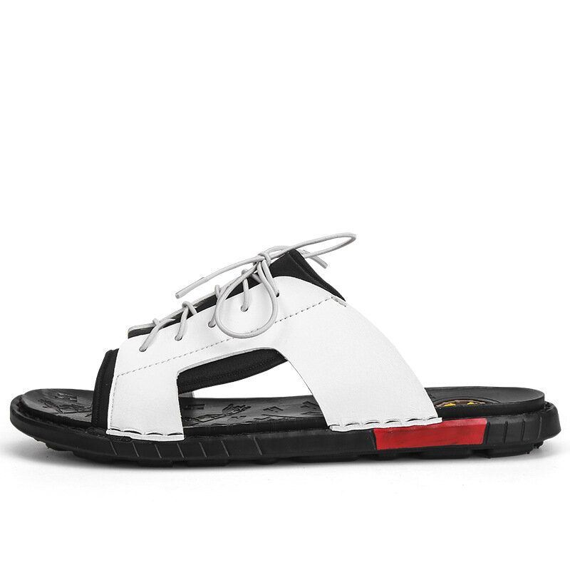 Heren Kanten Slip Op Casual Zachte Strandsandalen