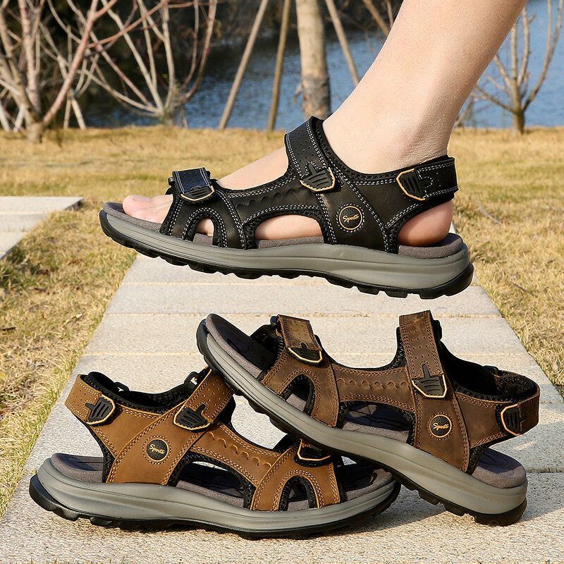 Heren Koeienhuid Ademend Antislip Casual Outdoor Sandalen