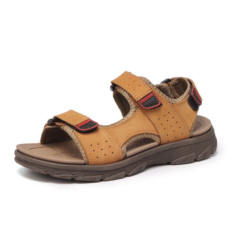 Heren Koeienhuid Ademend Geopend Antislip Casual Outdoor Sandalen