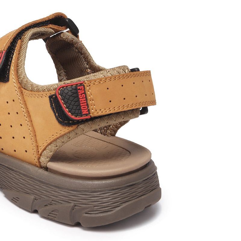 Heren Koeienhuid Ademend Geopend Antislip Casual Outdoor Sandalen