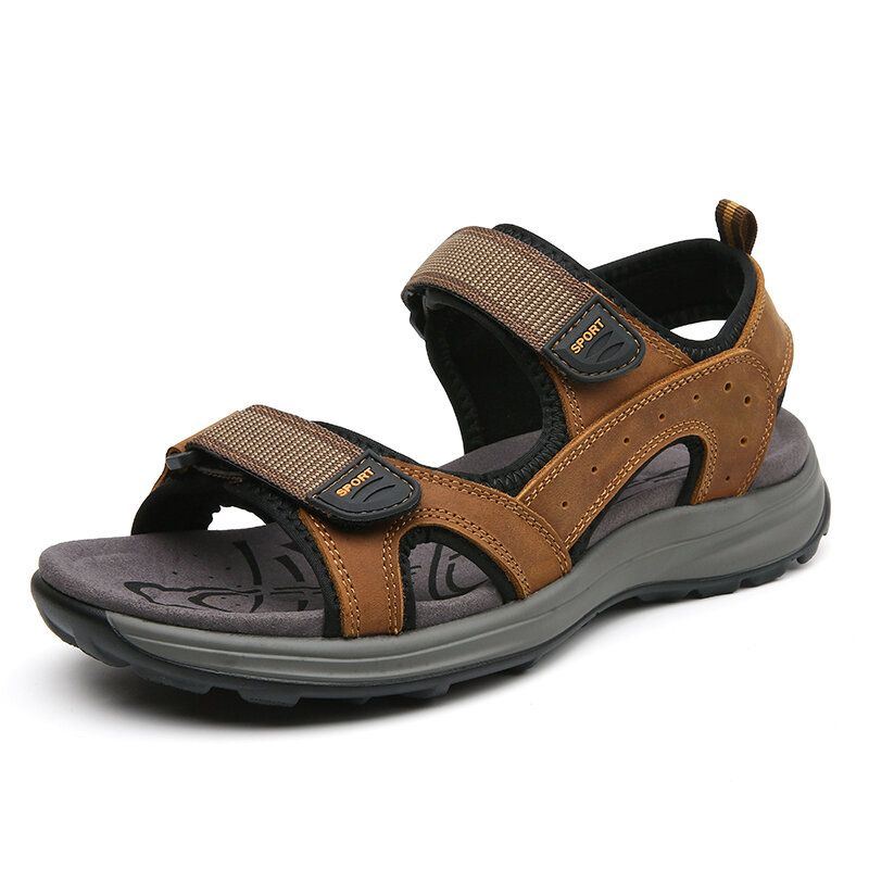 Heren Koeienhuid Ademend Geopend Antislip Comfortabele Casual Outdoor Sandalen