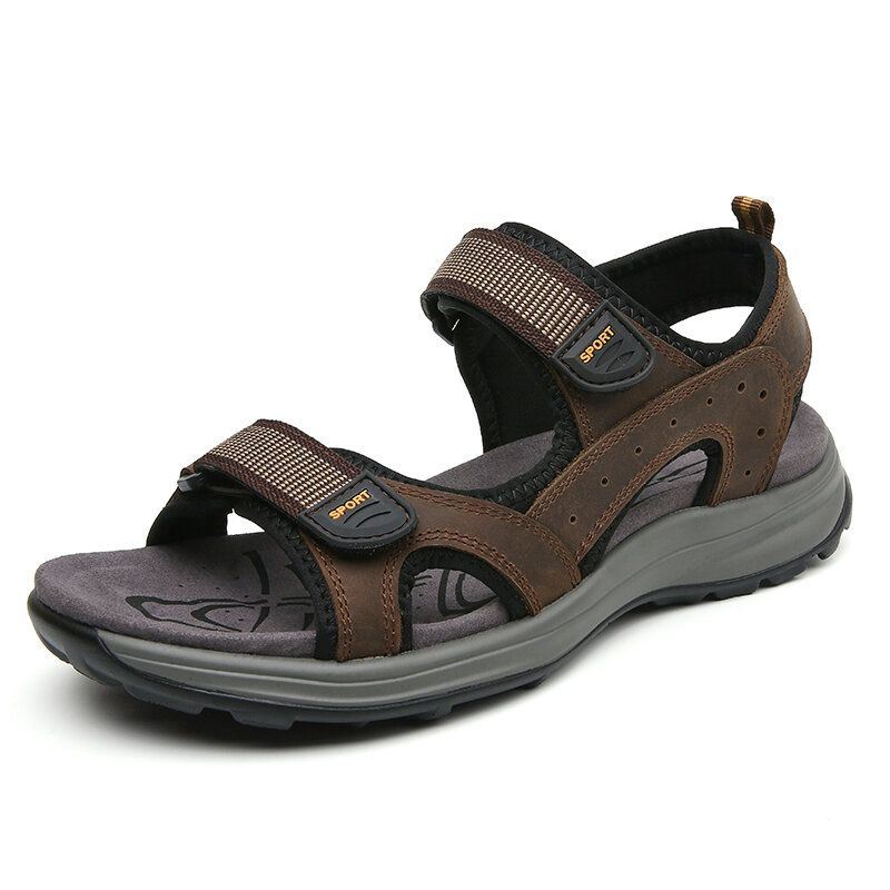 Heren Koeienhuid Ademend Geopend Antislip Comfortabele Casual Outdoor Sandalen