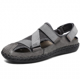 Heren Koeienhuid Ademend Gesloten Teen Antislip Soft Casual Outdoor Sandalen