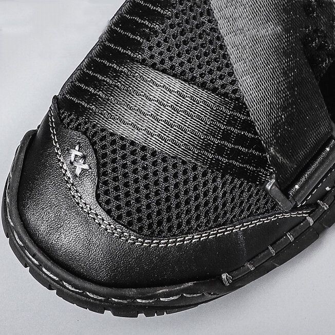 Heren Koeienhuid Mesh Grote Maat Ademende Zachte Bodem Antislip Sandalen