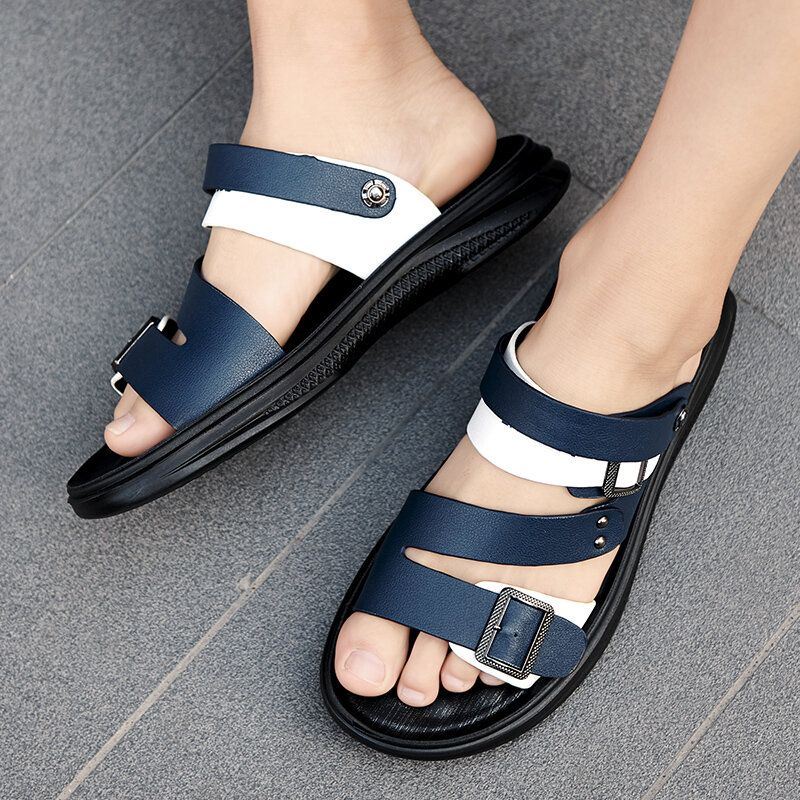 Heren Koeienhuid Tweerichtings Ademend Antislip Comfortabele Casual Sandalen