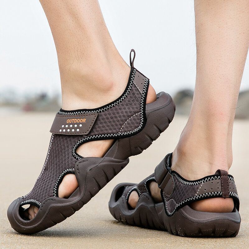 Heren Mesh Ademend Gesloten Teen Antislip Comfortabele Casual Outdoor Sandalen