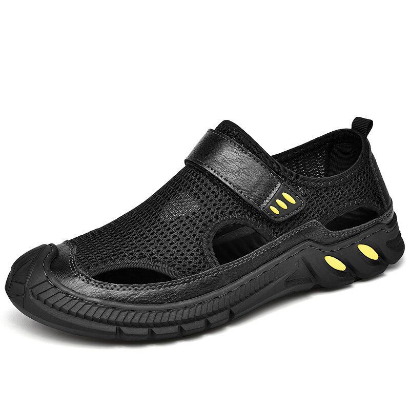 Heren Mesh Casual Ademend Lichtgewicht Gesloten Teen Antislip Zachte Outdoor Sport Sandalen