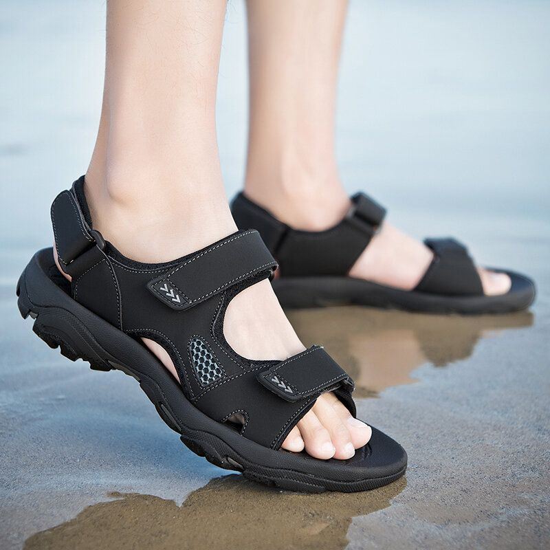 Heren Microfiber Ademend Antislip Geopend Outdoor Casual Strand Sandalen