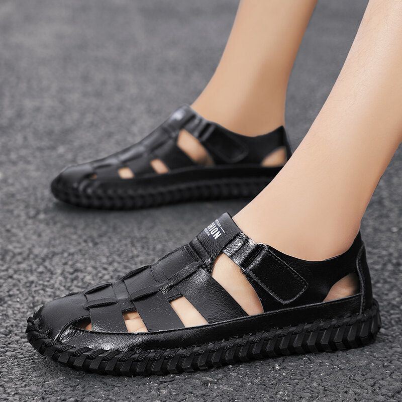 Heren Microfiber Ademend Antislip Zachte Bodem Comfortabele Casual Outdoor Sandalen