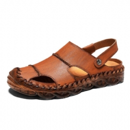 Heren Microfiber Leer In Twee Richtingen Die Antislip Sandalen Dragen