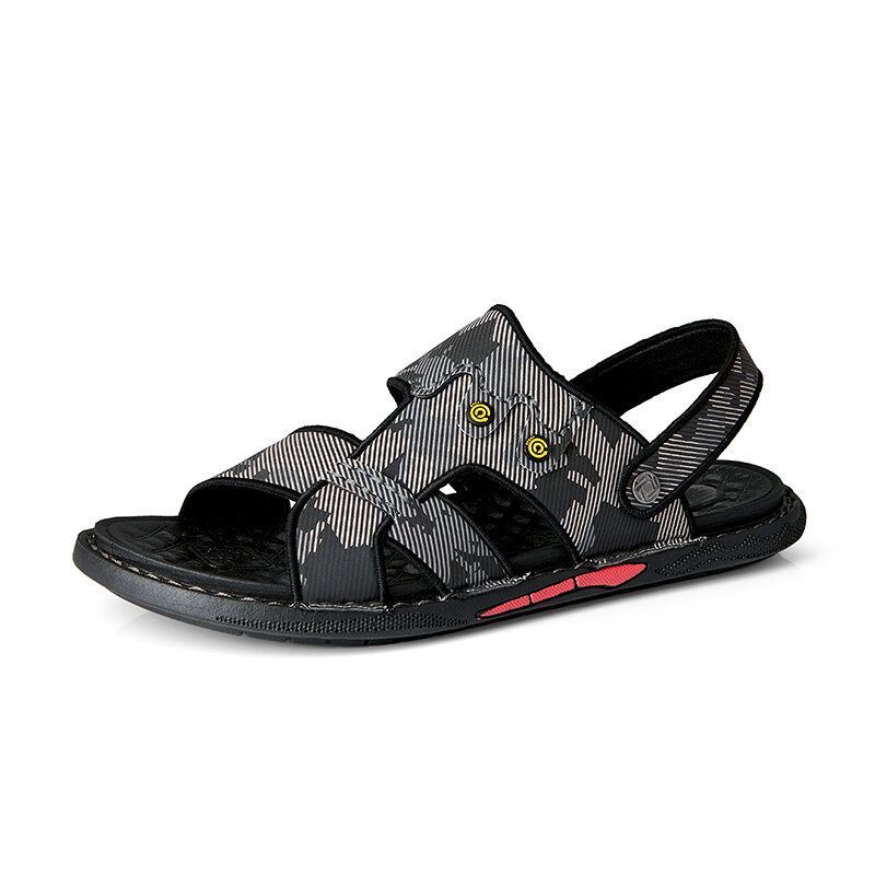 Heren Microfiber Leer Tweerichtings Zachte Antislip Casual Outdoor Sandalen