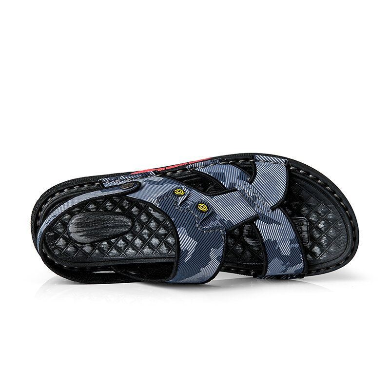 Heren Microfiber Leer Tweerichtings Zachte Antislip Casual Outdoor Sandalen