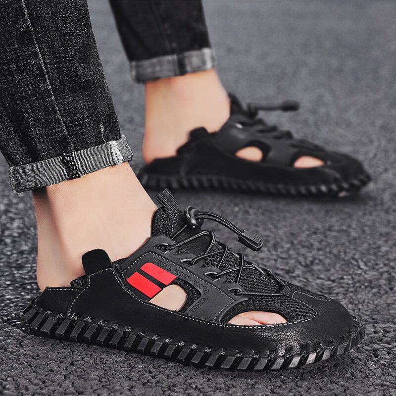 Heren Microfiber Mesh Antislip Teen Beschermd Ademende Casual Sandalen