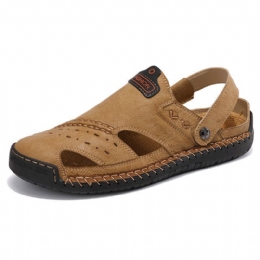 Heren Microfiber Sandalen Ademende Twee-weg Gesloten Teen Vrijetijdsslippers