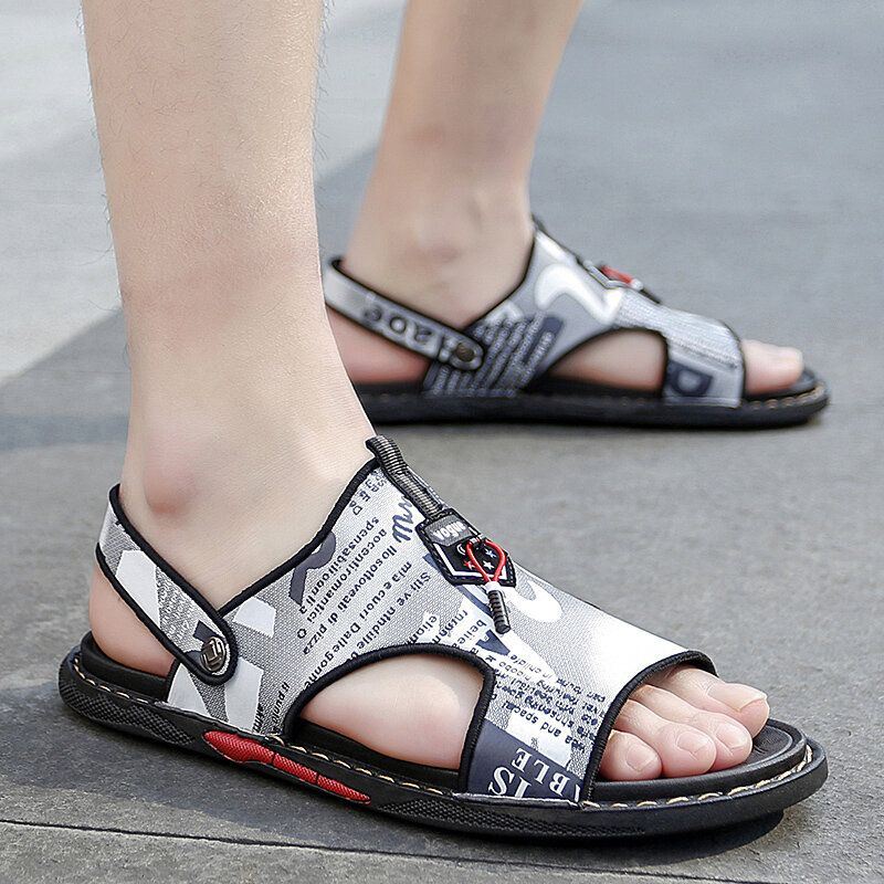 Heren Microfiber Twee-weg Antislip Lichtgewicht Rijden Casual Outdoor Sandalen