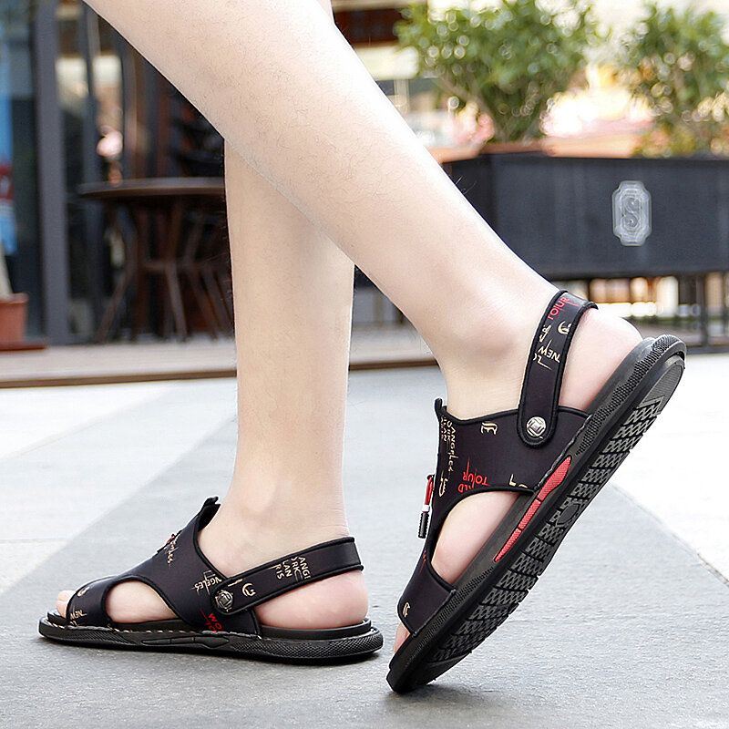 Heren Microfiber Twee-weg Antislip Lichtgewicht Rijden Casual Outdoor Sandalen