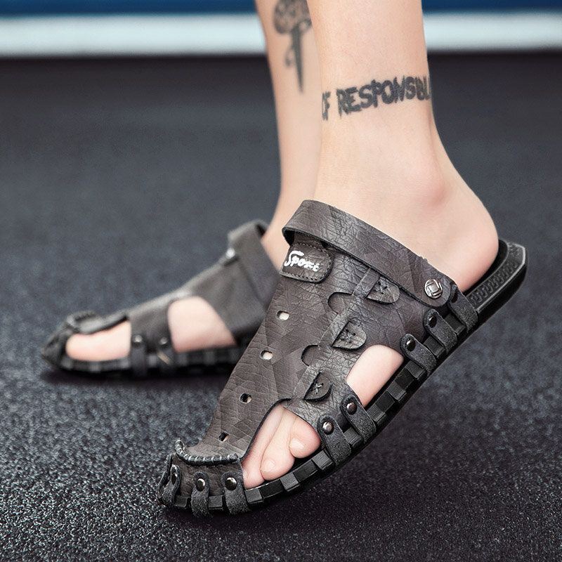 Heren Microfiber Tweerichtings Lichtgewicht Antislip Casual Sandalen