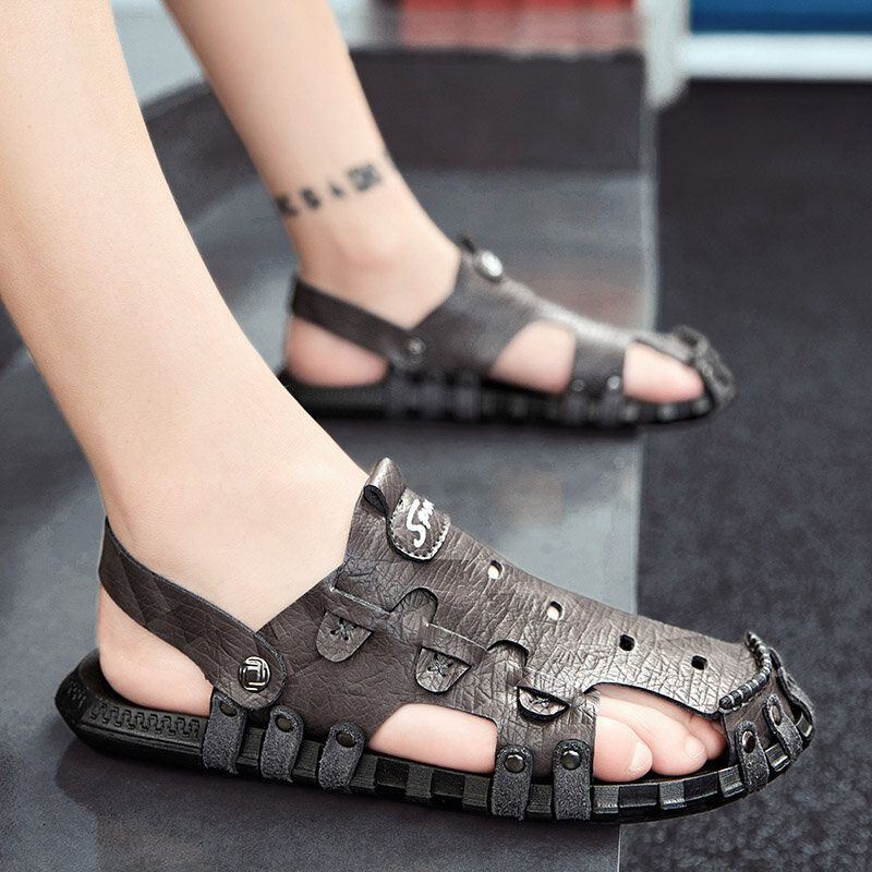 Heren Microfiber Tweerichtings Lichtgewicht Antislip Casual Sandalen