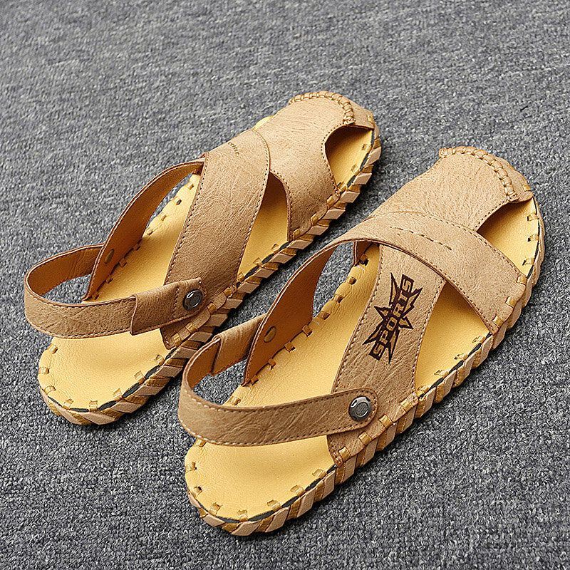 Heren Microfiber Tweerichtings Lichtgewicht Zachte Casual Sandalen