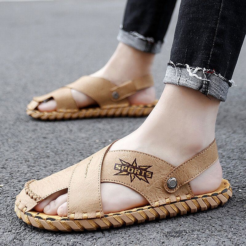 Heren Microfiber Tweerichtings Lichtgewicht Zachte Casual Sandalen