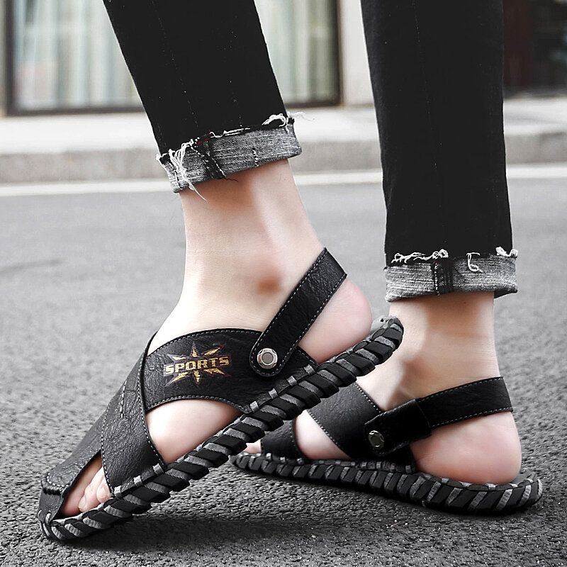 Heren Microfiber Tweerichtings Lichtgewicht Zachte Casual Sandalen