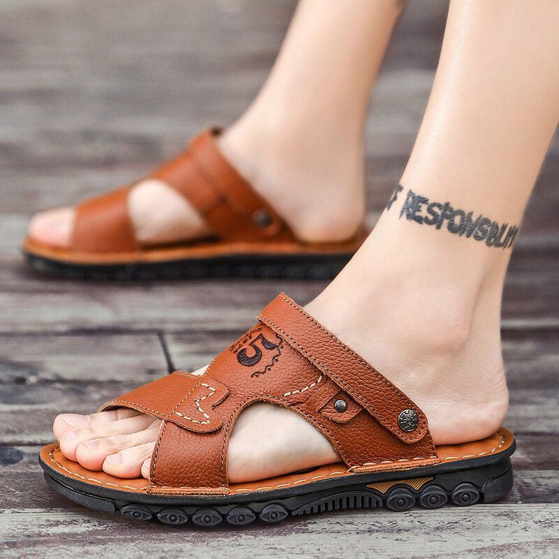 Heren Open Teen Outdoor Slip On Soft Beach Sandalen