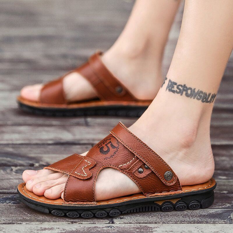 Heren Open Teen Outdoor Slip On Soft Beach Sandalen