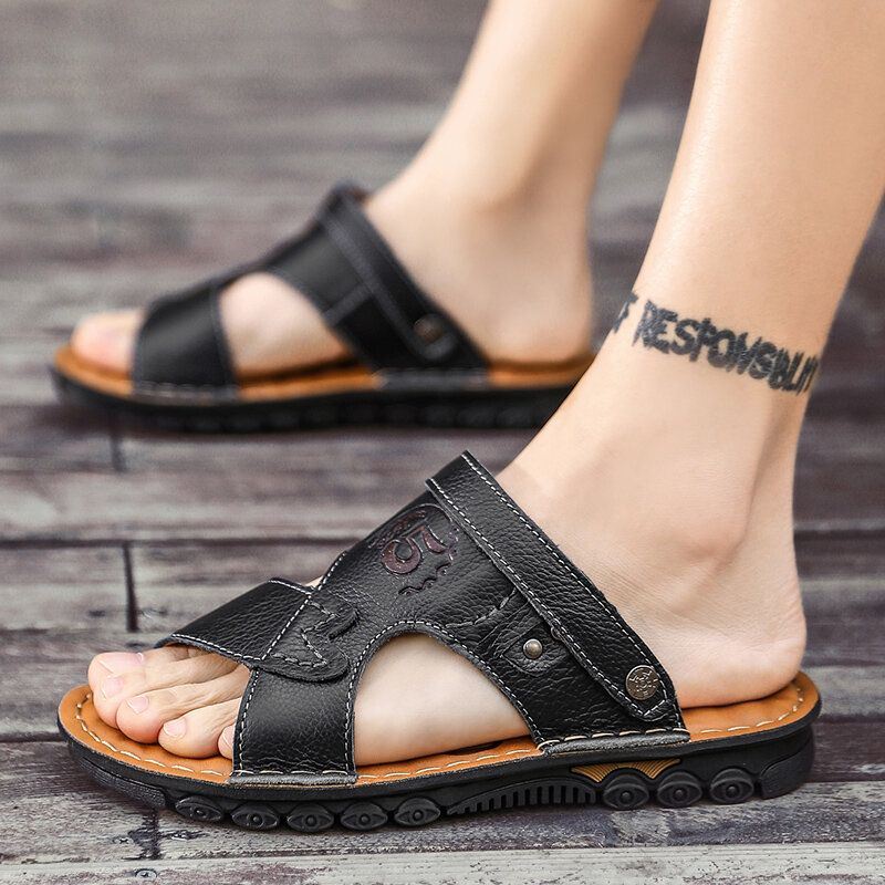 Heren Open Teen Outdoor Slip On Soft Beach Sandalen