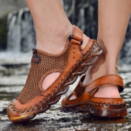 Heren Outdoor Mesh Handstiksels Gesloten Teen Waterschoenen