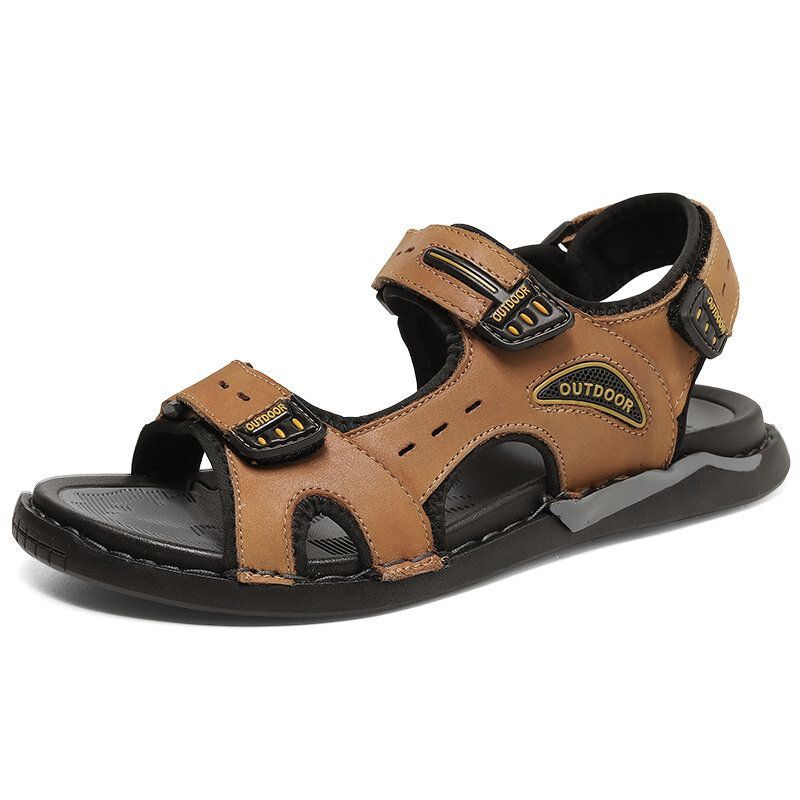 Heren Rundleer Ademend Antislip Geopend Strand Casual Outdoor Sandalen