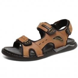 Heren Rundleer Ademend Antislip Geopend Strand Casual Outdoor Sandalen