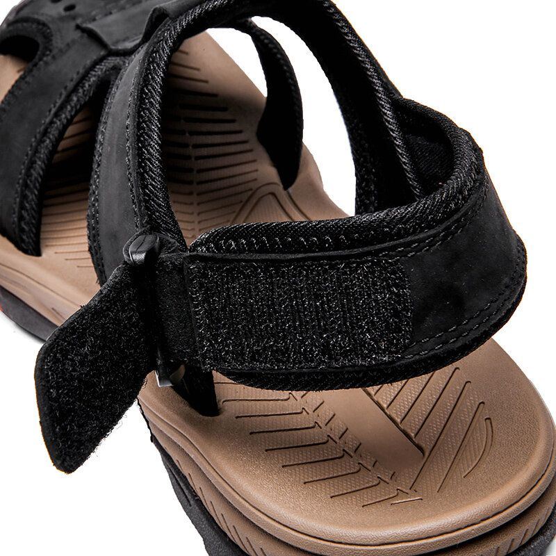 Heren Rundleer Ademend Antislip Gesloten Teen Strand Casual Outdoor Sandalen