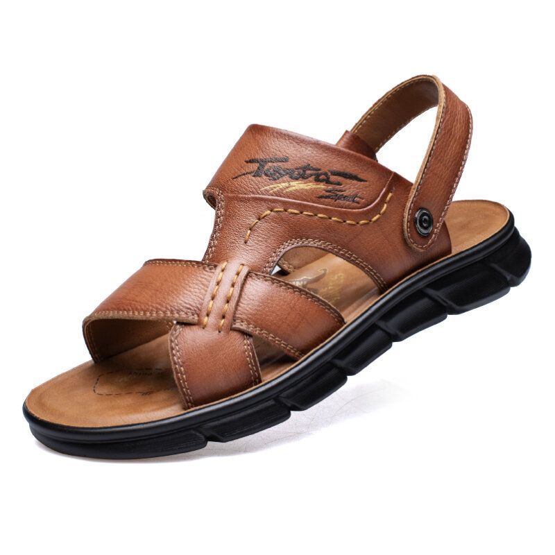 Heren Rundleer Ademend Geopend Antislip Strand Casual Outdoor Sandalen