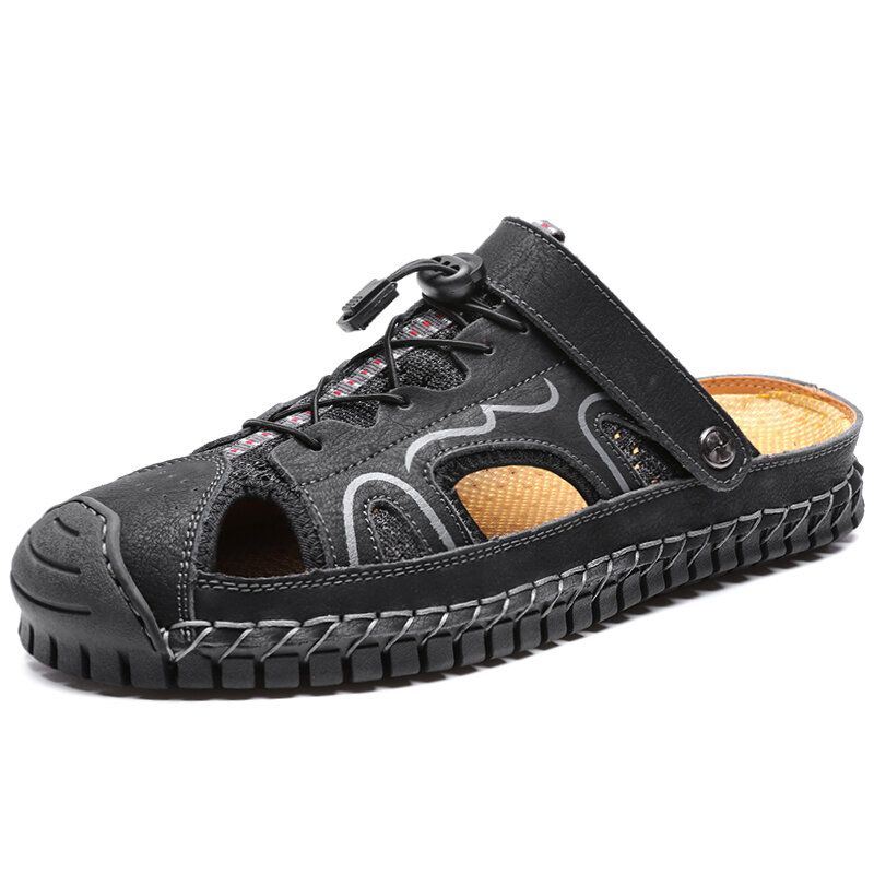 Heren Rundleer Tweerichtings Ademend Gesloten Teen Antislip Casual Outdoor Sandalen